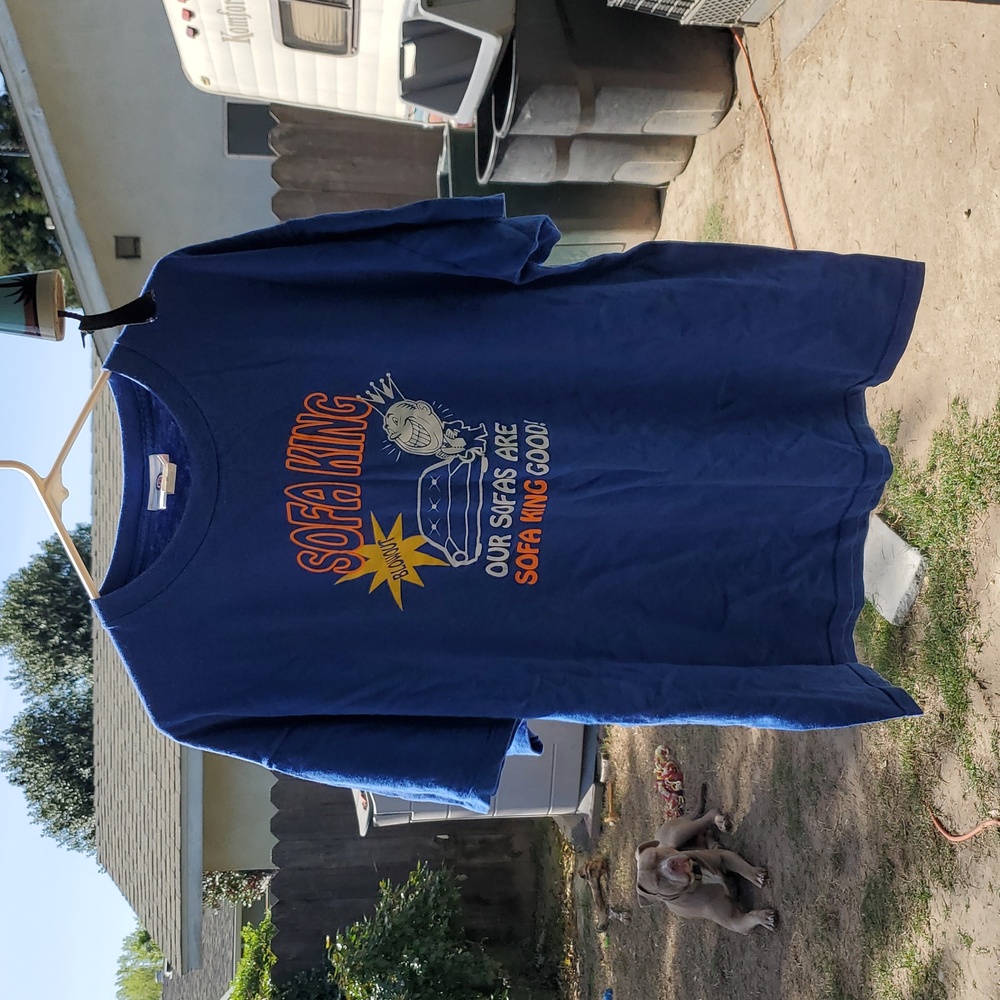 SOFA KING NOVELTY GRAPHIC T-SHIRT XL BLUE GUC - Picture 5 of 6
